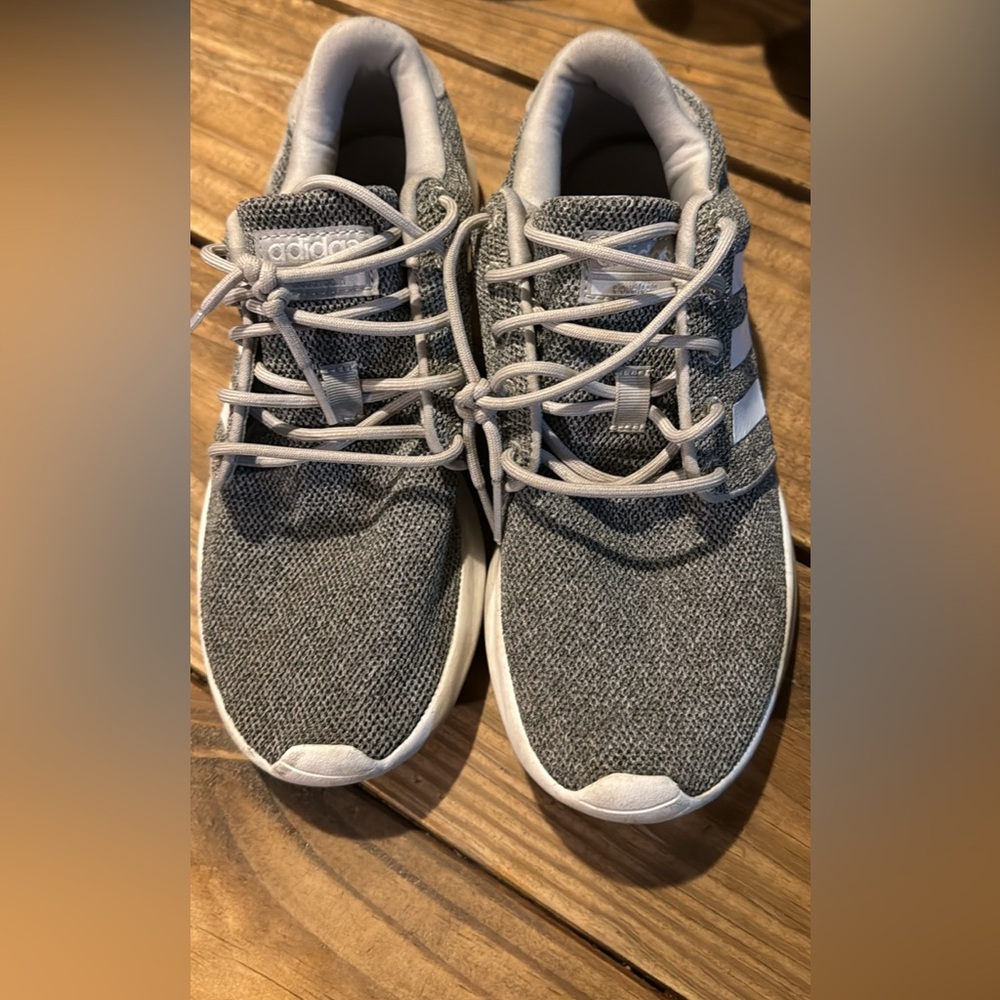 Adidas Gray and White Casual Sneakers
